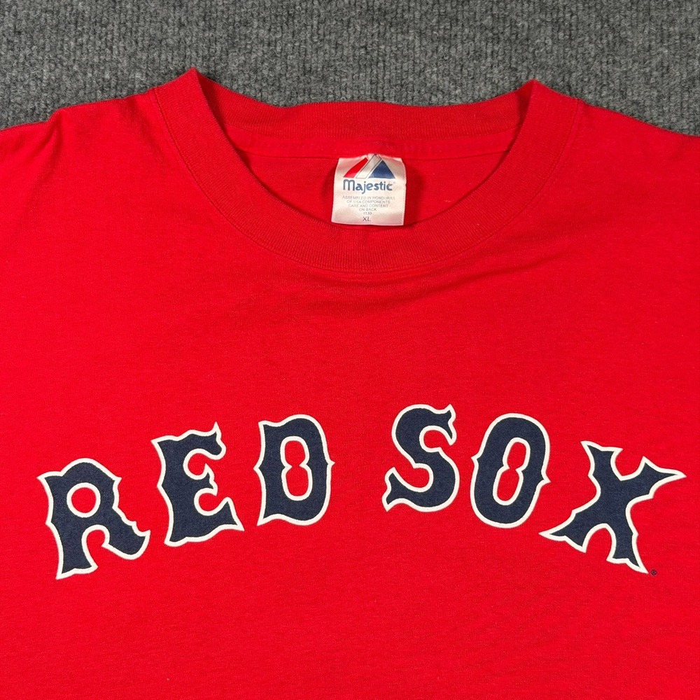 Majestic Red Sox T-Shirt Mens XL Red Curt Schilling 38 Graphic Tee MLB Baseball